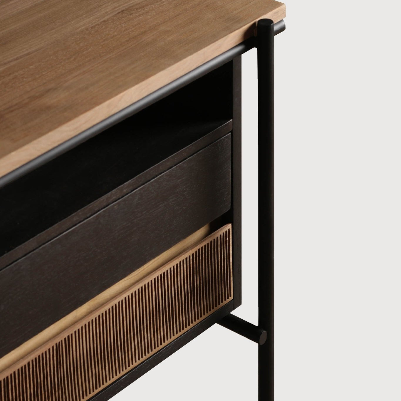 Oscar desk - teak - 2 drawers - rectangular White Cliff Studio Desk