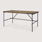 Oscar desk - teak - rectangular - with cable management White Cliff Studio Desk