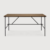 Oscar desk - teak - rectangular - with cable management White Cliff Studio Desk