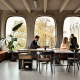 Oscar desk - teak - rectangular - with cable management White Cliff Studio Desk