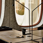 Oscar desk - teak - rectangular - with cable management White Cliff Studio Desk