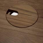 Oscar desk - teak - rectangular - with cable management White Cliff Studio Desk