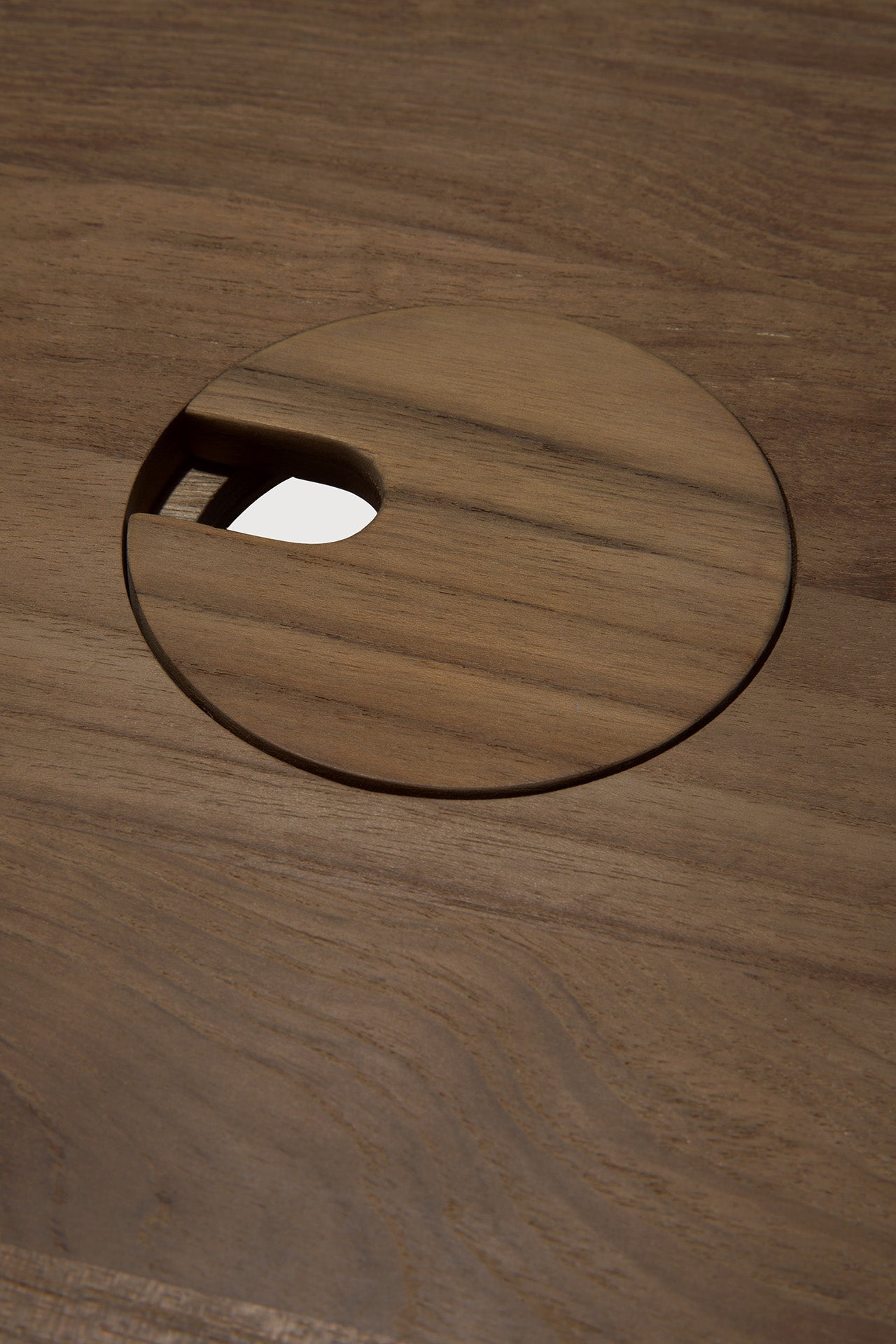 Oscar desk - teak - rectangular - with cable management White Cliff Studio Desk