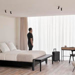 Oscar desk - teak - rectangular - with cable management White Cliff Studio Desk