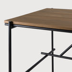 Oscar desk - teak - rectangular - with cable management White Cliff Studio Desk