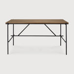 Oscar desk - teak - rectangular - with cable management White Cliff Studio Desk