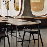 Oscar desk - teak - rectangular - with cable management White Cliff Studio Desk