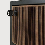 Oscar drawer unit - varnished teak - black - 1 drawer - with keylock White Cliff Studio Office Storage Drawers