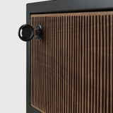 Oscar drawer unit - varnished teak - black - 1 drawer - with keylock White Cliff Studio Office Storage Drawers