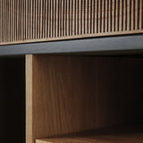 Oscar drawer unit - varnished teak - black - 1 drawer - with keylock White Cliff Studio Office Storage Drawers