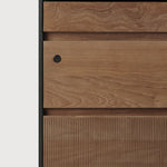 Oscar drawer unit - varnished teak - black - 3 drawers - with keylock White Cliff Studio Office Storage Drawers