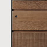 Oscar drawer unit - varnished teak - black - 3 drawers - with keylock White Cliff Studio Office Storage Drawers