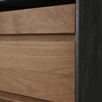 Oscar drawer unit - varnished teak - black - 3 drawers - with keylock White Cliff Studio Office Storage Drawers