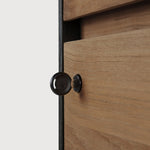 Oscar drawer unit - varnished teak - black - 3 drawers - with keylock White Cliff Studio Office Storage Drawers