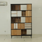 Oscar hanging rack - varnished teak - brown - with garment rail White Cliff Studio Wall Shelf