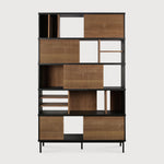 Oscar rack - teak - 5 sliding doors White Cliff Studio Wall Shelf