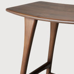Osso bar stool - varnished teak - brown White Cliff Studio Bar Stool