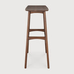 Osso bar stool - varnished teak - brown White Cliff Studio Bar Stool
