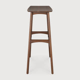 Osso bar stool - varnished teak - brown White Cliff Studio Bar Stool
