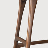 Osso bar stool - varnished teak - brown White Cliff Studio Bar Stool
