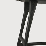 Osso counter stool - varnished oak - black - Black leather White Cliff Studio Counter Stool