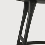 Osso counter stool - varnished oak - black - Black leather White Cliff Studio Counter Stool