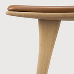 Osso counter stool - varnished oak - Cognac leather White Cliff Studio Counter Stool