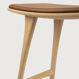 Osso counter stool - varnished oak - Cognac leather White Cliff Studio Counter Stool