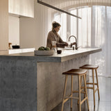 Osso counter stool - varnished oak - Cognac leather White Cliff Studio Counter Stool