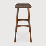 Osso counter stool - varnished teak - brown White Cliff Studio Counter Stool