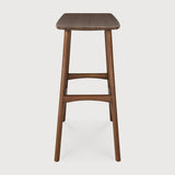 Osso counter stool - varnished teak - brown White Cliff Studio Counter Stool