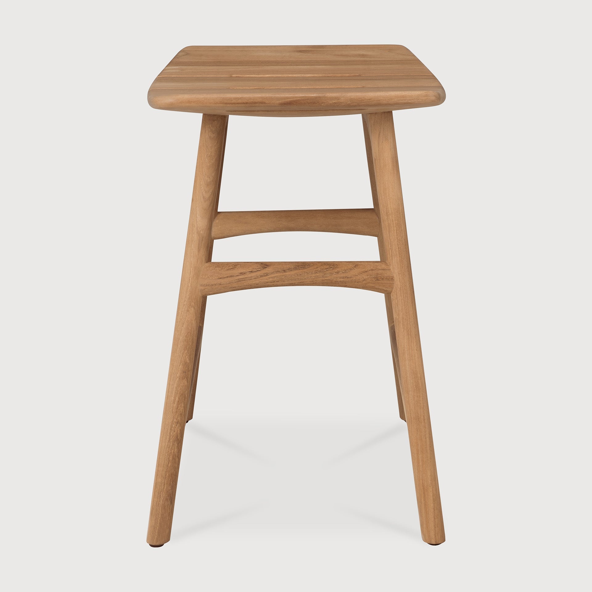 Osso outdoor stool frame - teak White Cliff Studio Outdoor Stool