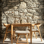 Osso outdoor stool frame - teak White Cliff Studio Outdoor Stool