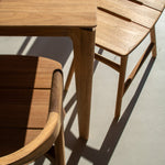 Osso outdoor stool frame - teak White Cliff Studio Outdoor Stool