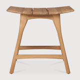 Osso outdoor stool frame - teak White Cliff Studio Outdoor Stool
