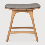 Osso outdoor stool - teak - Mocha fabric White Cliff Studio Outdoor Stool