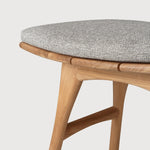 Osso outdoor stool - teak - Mocha fabric White Cliff Studio Outdoor Stool