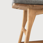 Osso outdoor stool - teak - Mocha fabric White Cliff Studio Outdoor Stool