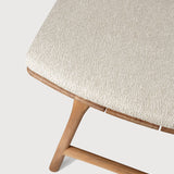 Osso outdoor stool - teak - Natural fabric White Cliff Studio Outdoor Stool