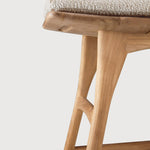 Osso outdoor stool - teak - Natural fabric White Cliff Studio Outdoor Stool