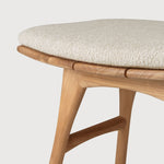 Osso outdoor stool - teak - Natural fabric White Cliff Studio Outdoor Stool