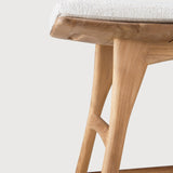 Osso outdoor stool - teak - Off White fabric White Cliff Studio Outdoor Stool