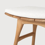 Osso outdoor stool - teak - Off White fabric White Cliff Studio Outdoor Stool