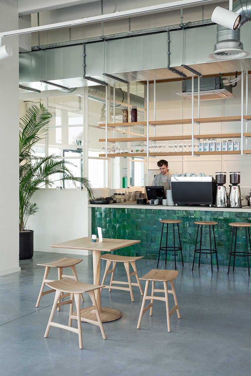 Osso stool - oak White Cliff Studio Stool