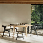 Osso stool - varnished oak - black White Cliff Studio Stool