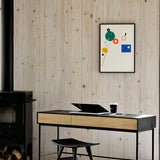 Osso stool - varnished oak - black White Cliff Studio Stool