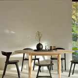 Osso stool - varnished oak - black White Cliff Studio Stool