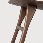 Osso stool - varnished teak - brown White Cliff Studio Stool