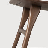 Osso stool - varnished teak - brown White Cliff Studio Stool