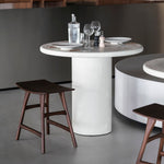 Osso stool - varnished teak - brown White Cliff Studio Stool
